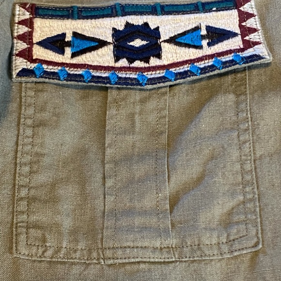 Rails Kona Linen Blend Button-Up Shirt Embroidered - Picture 11 of 11